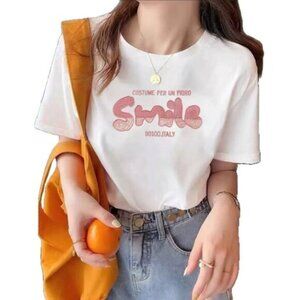 🍋 Printed short-sleeved shirt Retro style Dropped shoulders and sleeves